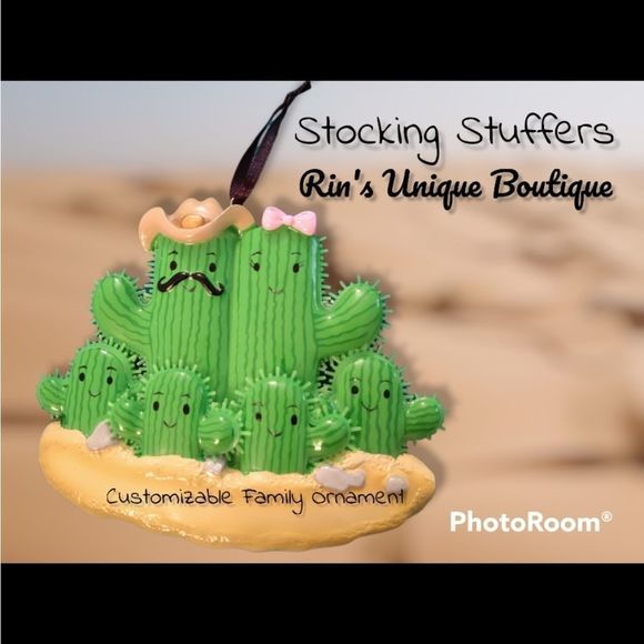 PolarX Ornaments - Cactus Family Ornament - 2 Adults - 4 Kids - Picture 1 of 1